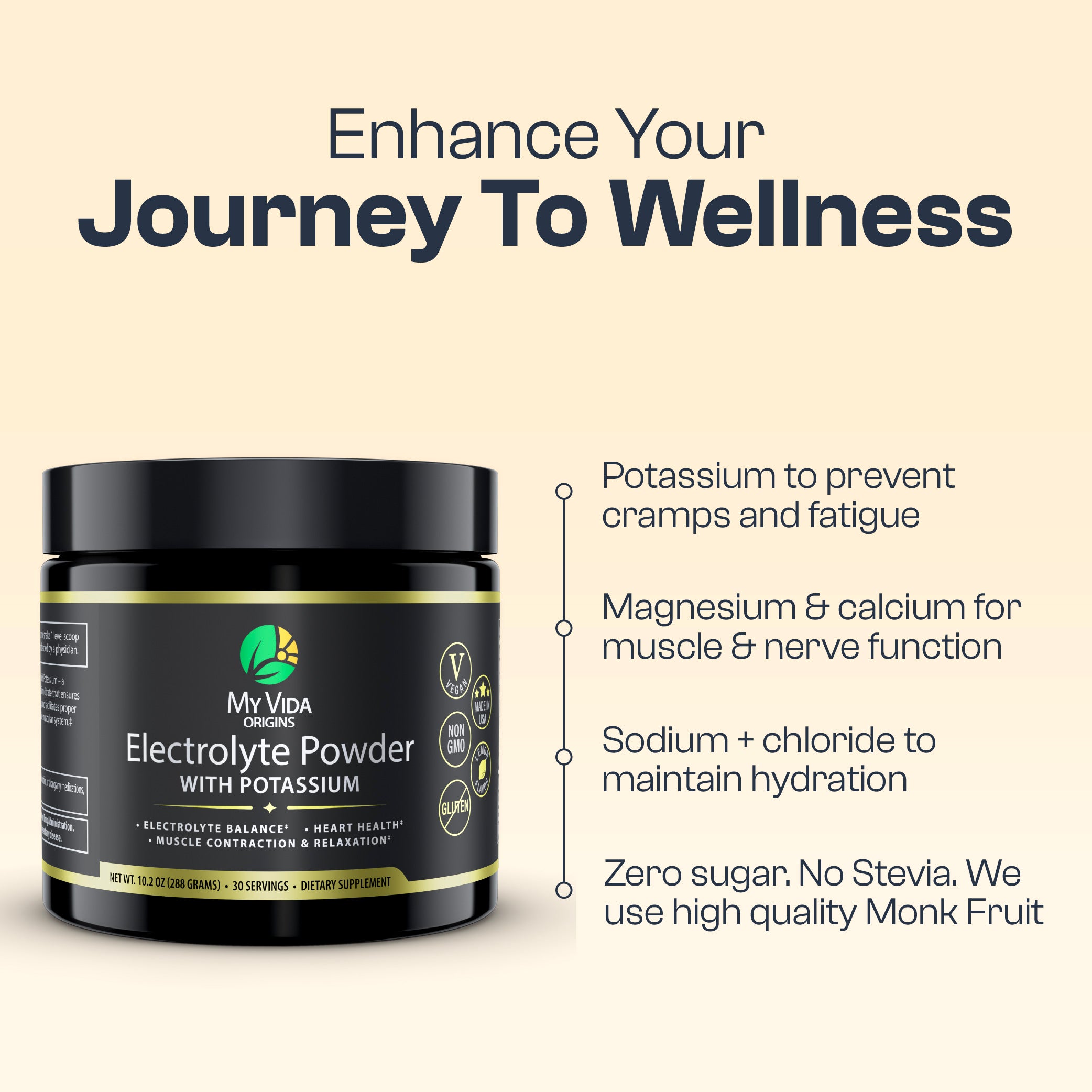 Electrolyte Powder with Potassium