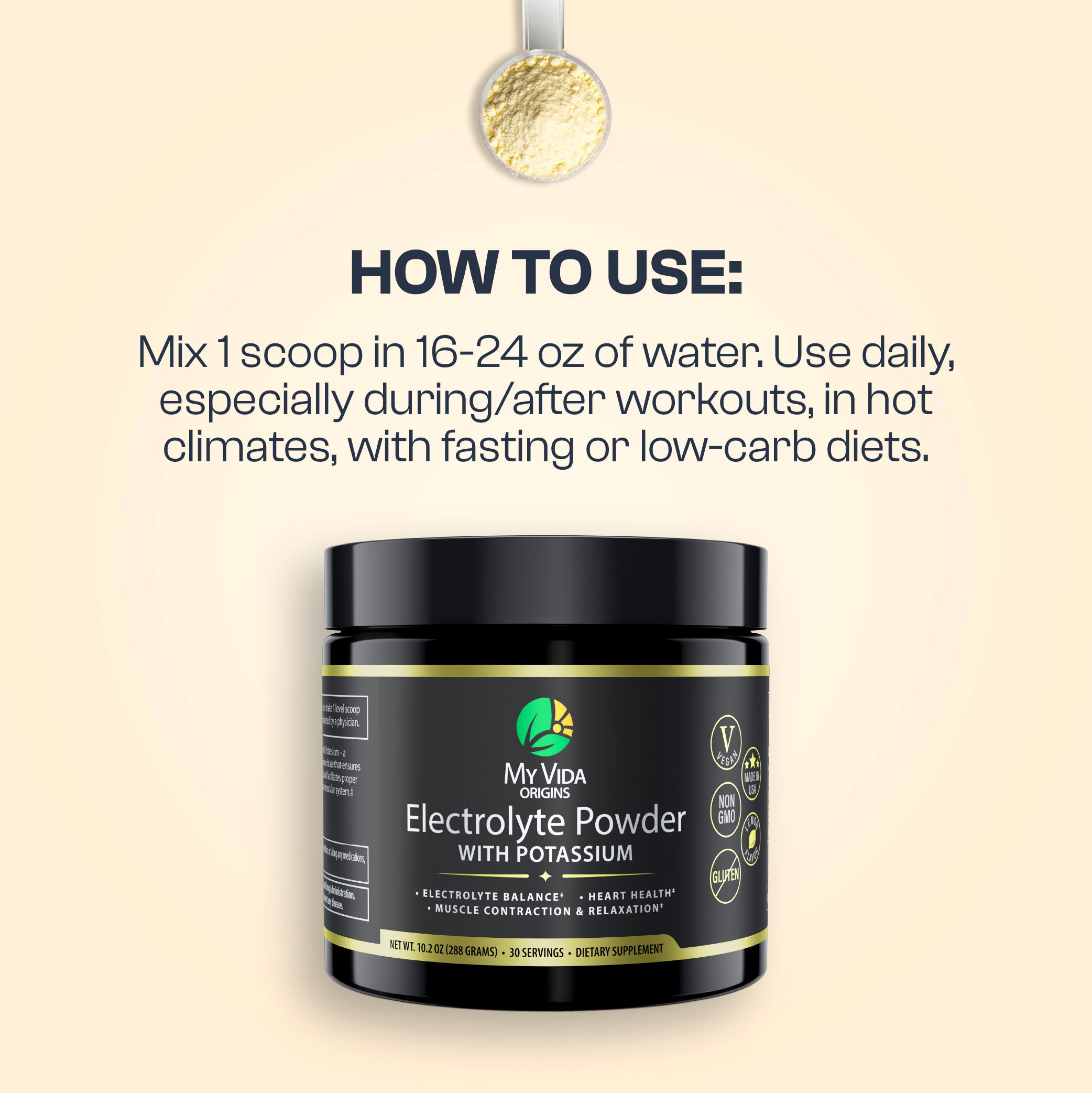 Electrolyte Powder with Potassium