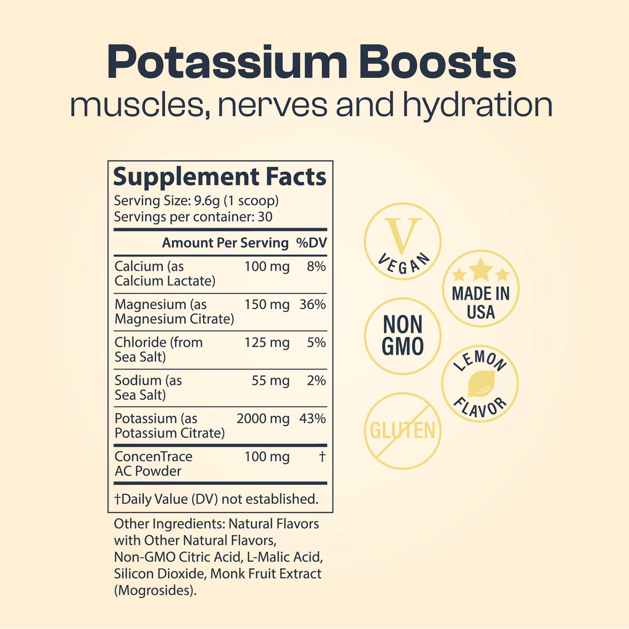 Electrolyte Powder with Potassium