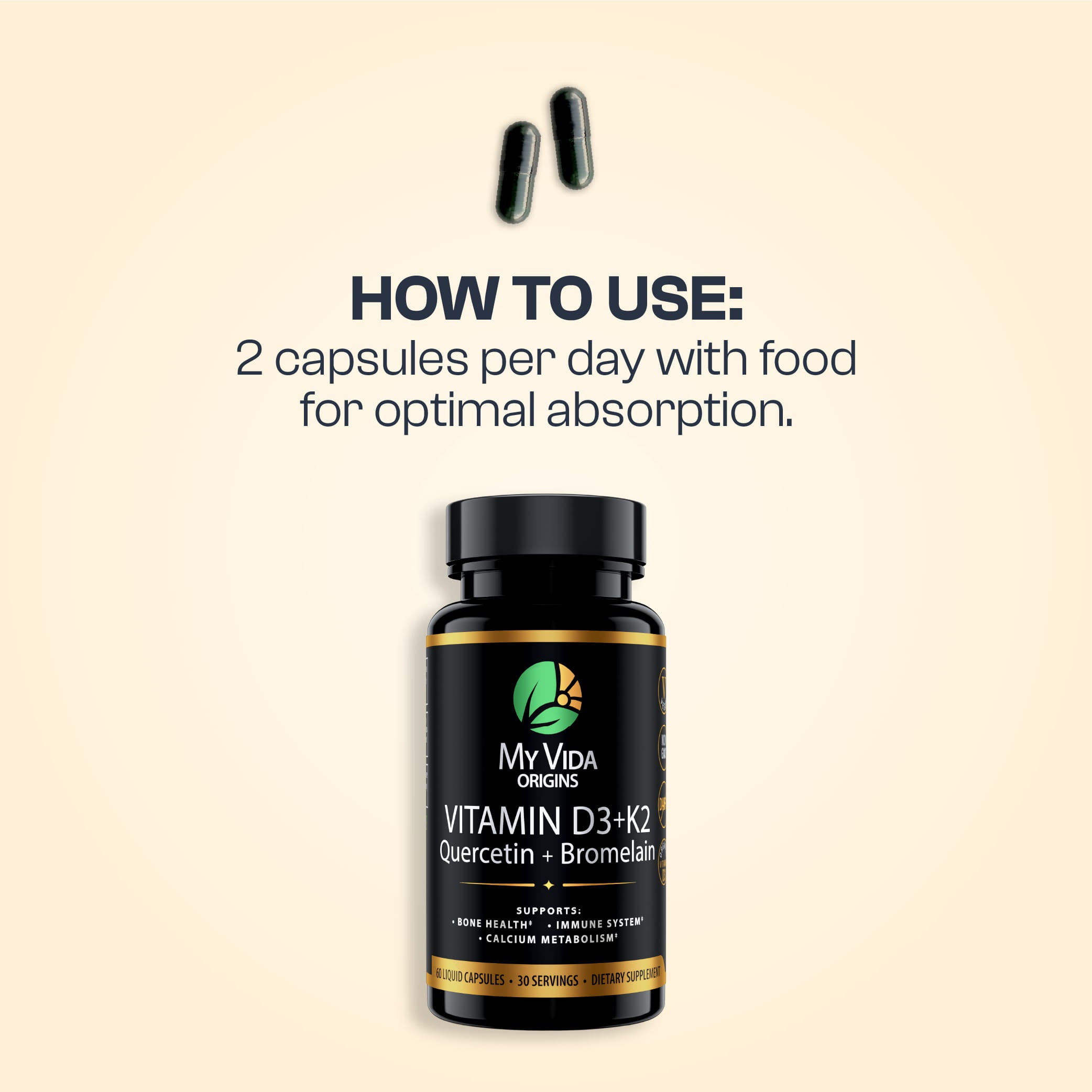 Vitamin D3 + K2